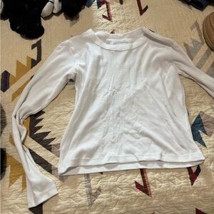 Daily Drills White Ribbed Long Sleeve